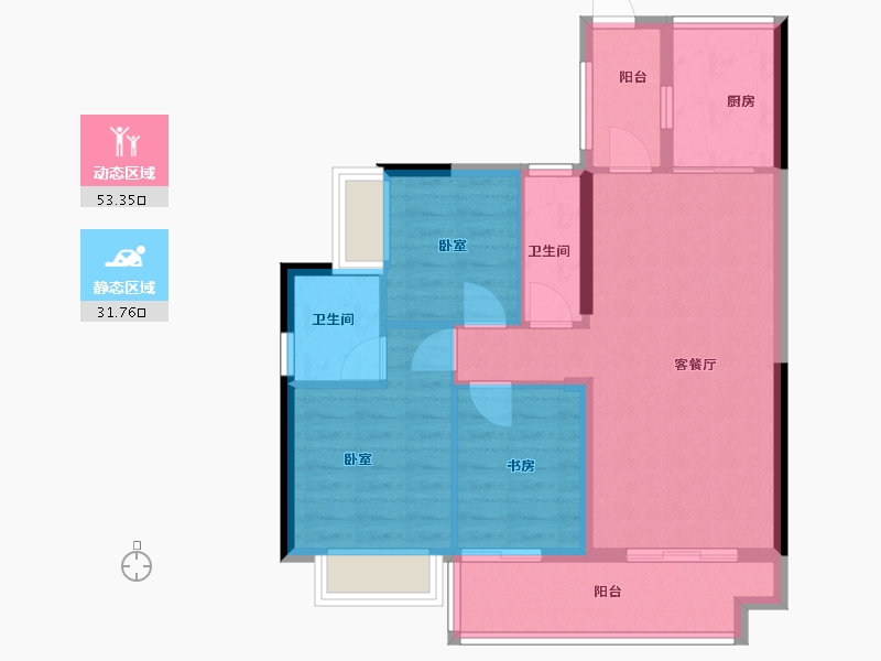 广东省-佛山市-奥园上林一品-76.00-户型库-动静分区