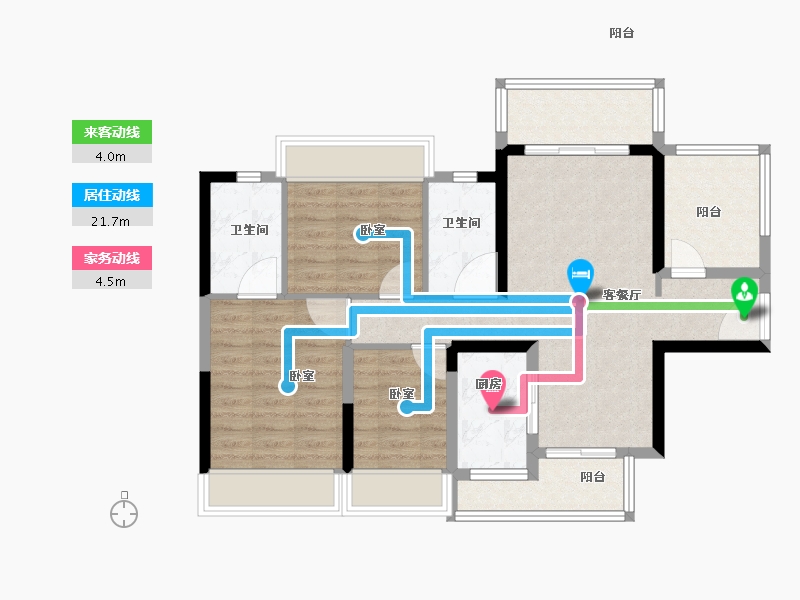 广东省-湛江市-敏捷珑玥台-83.50-户型库-动静线