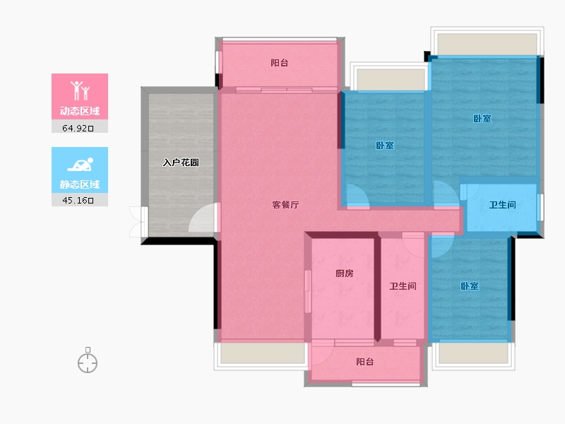 广东省-湛江市-樟树湾金樟水岸-108.52-户型库-动静分区