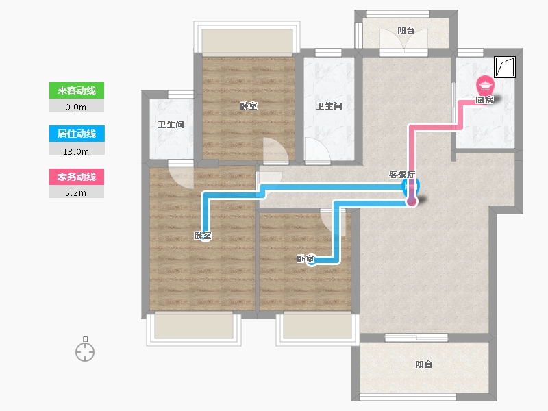 湖北省-孝感市-盛世豪庭-89.34-户型库-动静线