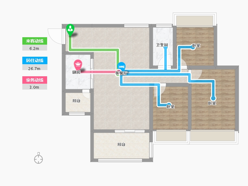 广东省-湛江市-奥园悦时代-89.00-户型库-动静线