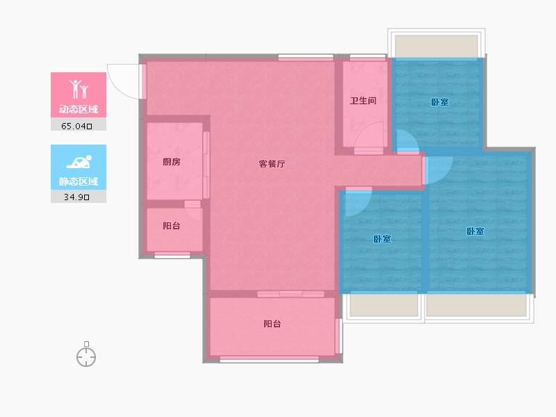 广东省-湛江市-奥园悦时代-89.00-户型库-动静分区