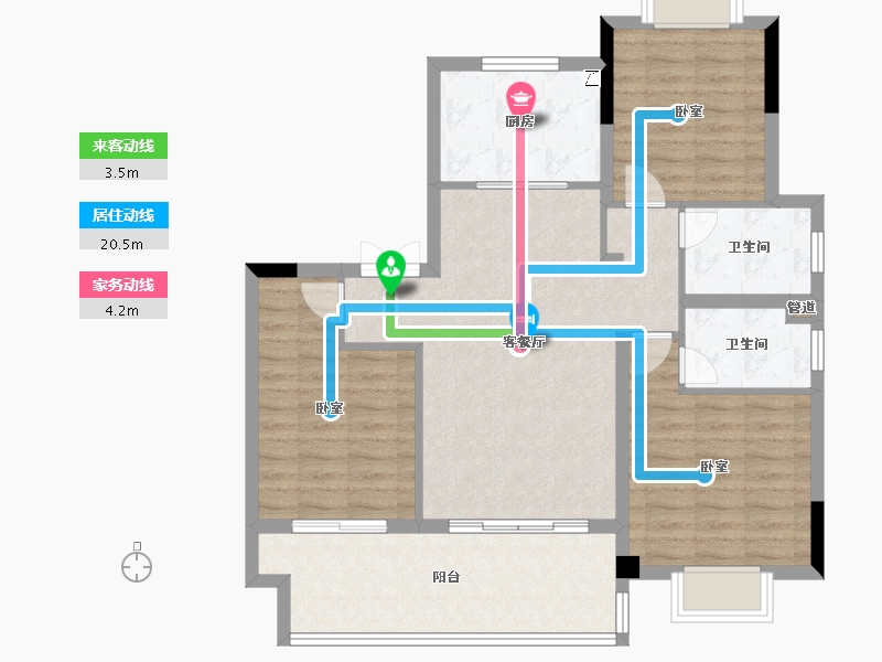 江苏省-镇江市-嘉源·首府-93.00-户型库-动静线