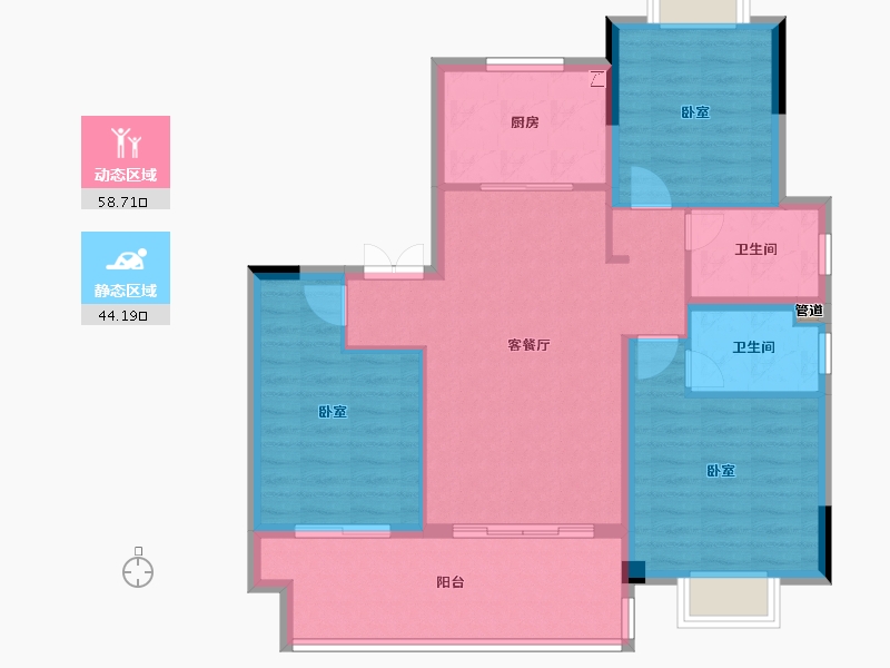 江苏省-镇江市-嘉源·首府-93.00-户型库-动静分区