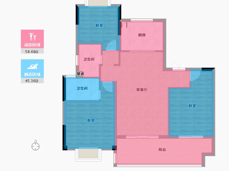 江苏省-镇江市-嘉源·首府-94.03-户型库-动静分区