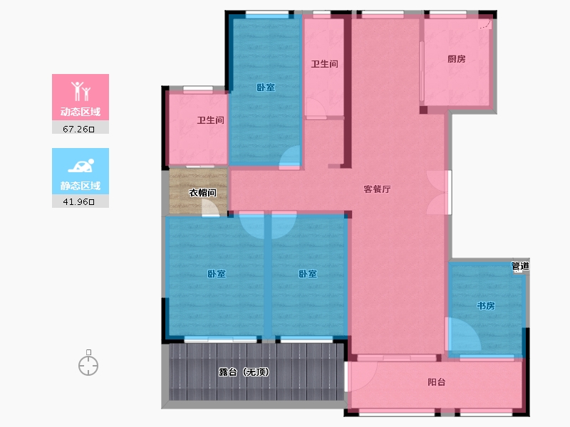 河南省-郑州市-正弘悦云庄-110.99-户型库-动静分区