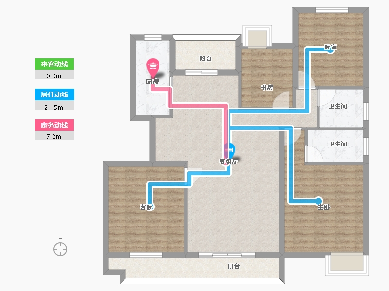 安徽省-黄山市-建桥·汇丰花园-110.15-户型库-动静线