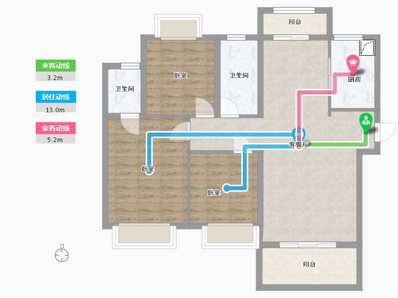 湖北省-孝感市-盛世豪庭-89.37-户型库-动静线