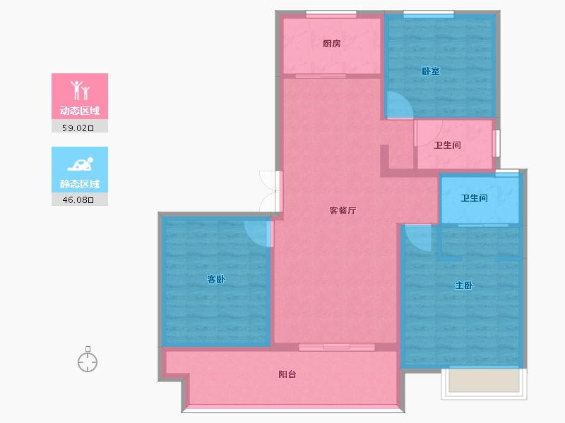 安徽省-黄山市-建桥·汇丰花园-94.00-户型库-动静分区