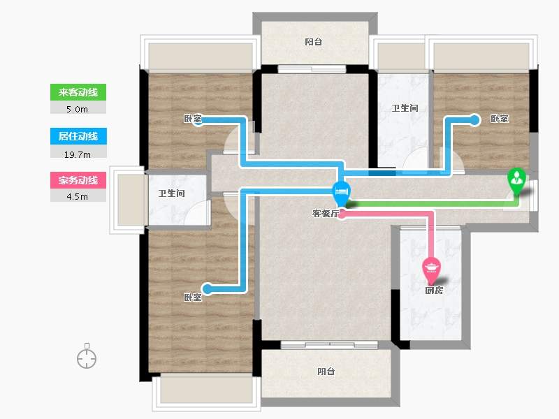 广东省-佛山市-谊泰豪苑-83.00-户型库-动静线