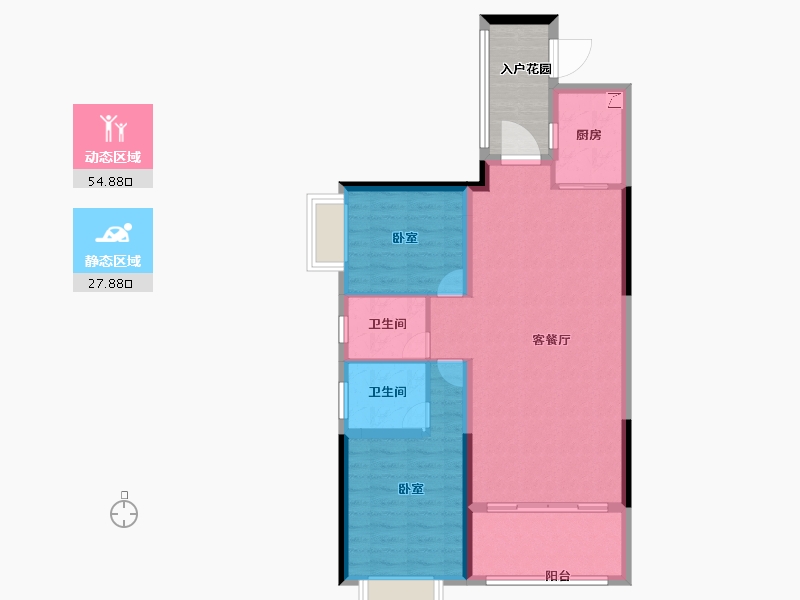 广东省-汕头市-天悦湾-80.00-户型库-动静分区