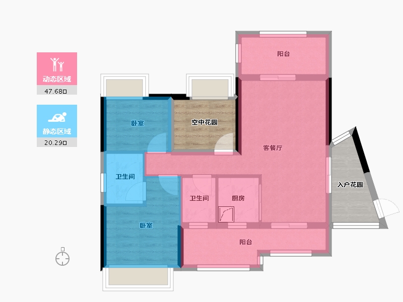 广东省-惠州市-凯悦春天-70.08-户型库-动静分区