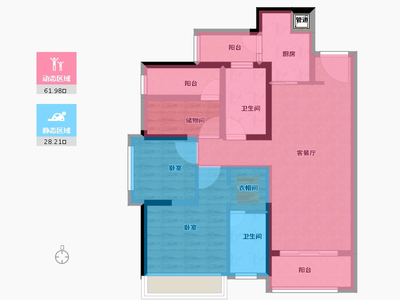 广东省-佛山市-朝安金茂悦-79.00-户型库-动静分区