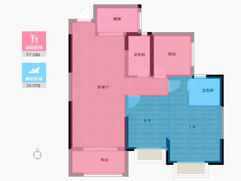 广西壮族自治区-贺州市-泽森·壹品江山-78.04-户型库-动静分区