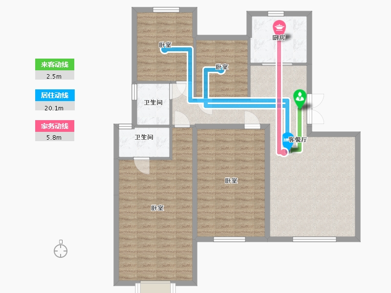 湖北省-孝感市-盛世豪庭-109.52-户型库-动静线