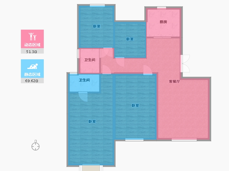 湖北省-孝感市-盛世豪庭-109.52-户型库-动静分区