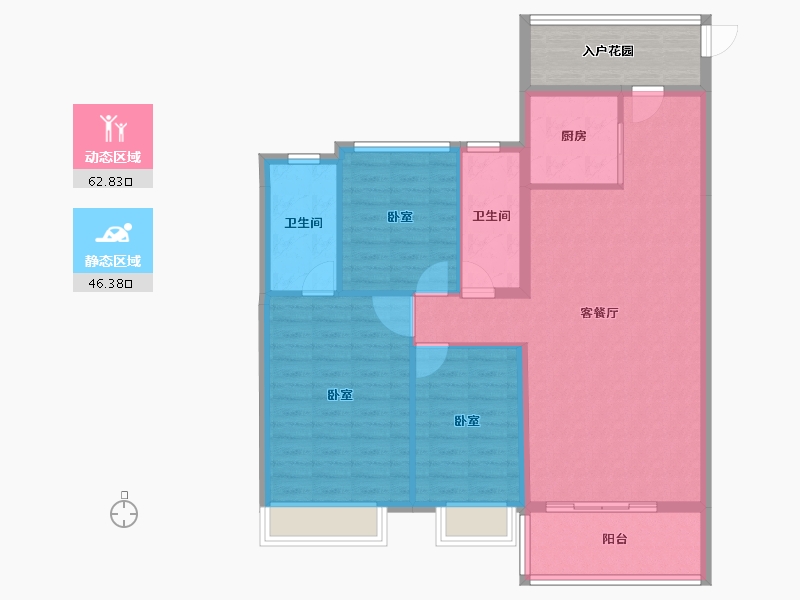 广东省-汕头市-保利和府-106.03-户型库-动静分区