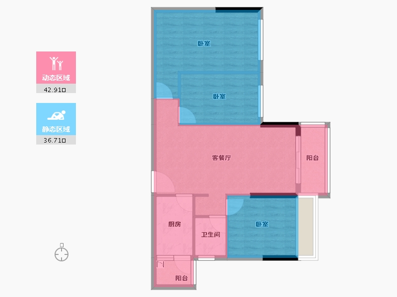 广东省-广州市-碧桂园泊岸-71.28-户型库-动静分区