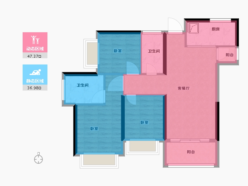 广东省-佛山市-恒大金名都-74.93-户型库-动静分区