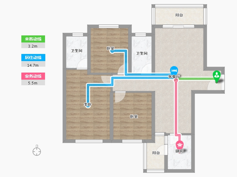 广东省-肇庆市-中梁端州壹号院-85.00-户型库-动静线