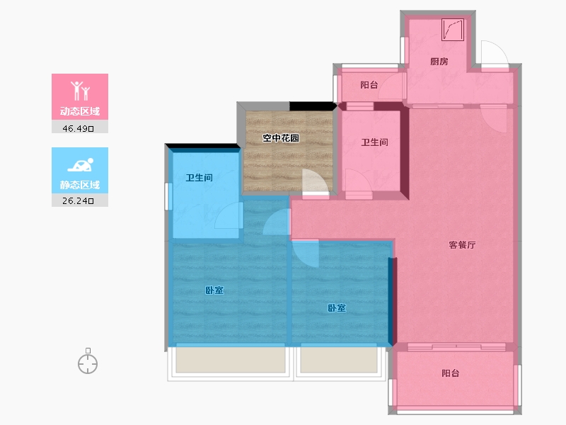 广东省-佛山市-万冠广场-70.19-户型库-动静分区