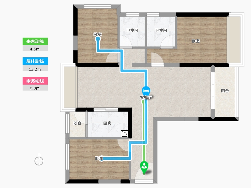 广东省-广州市-碧桂园泊岸-77.94-户型库-动静线