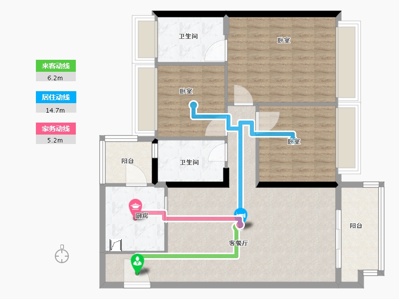 广东省-佛山市-恒大金名都-101.99-户型库-动静线