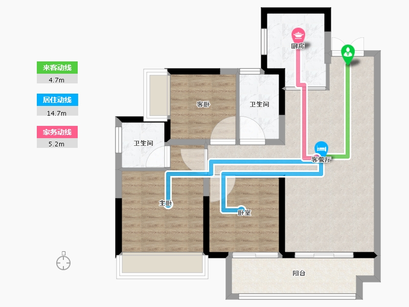 广东省-肇庆市-肇庆四会新城吾悦广场-84.01-户型库-动静线