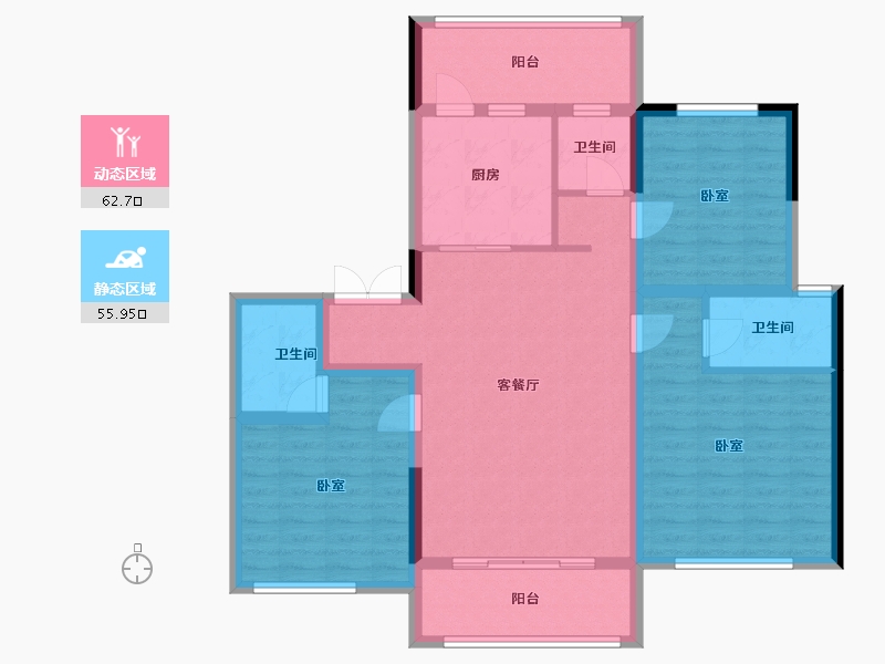 河南省-郑州市-名门紫园-106.01-户型库-动静分区