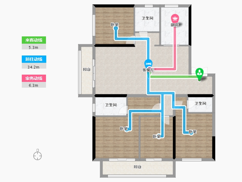 河南省-郑州市-名门紫园-144.91-户型库-动静线