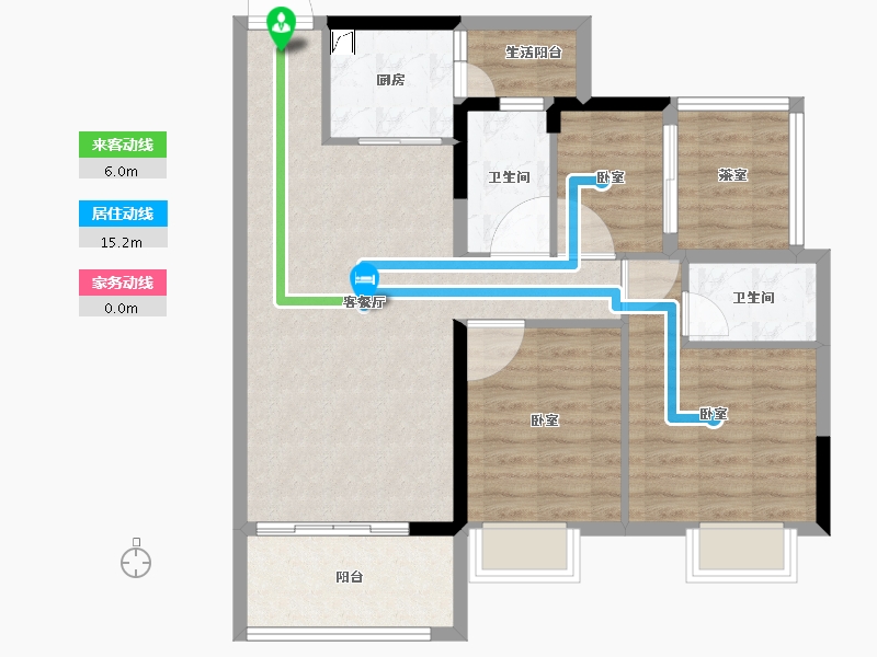 广东省-湛江市-凯悦华府-83.98-户型库-动静线