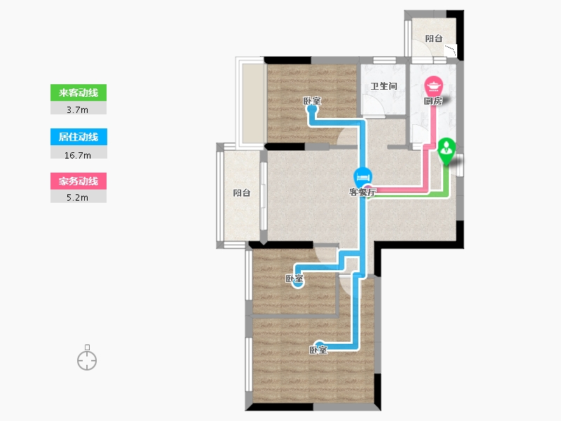 广东省-广州市-碧桂园泊岸-68.01-户型库-动静线