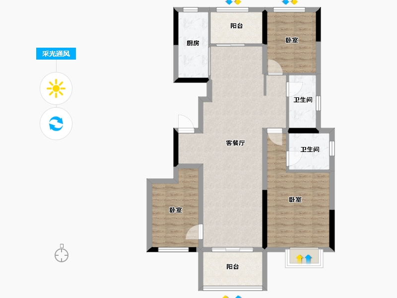 河南省-郑州市-新密正商城-94.01-户型库-采光通风