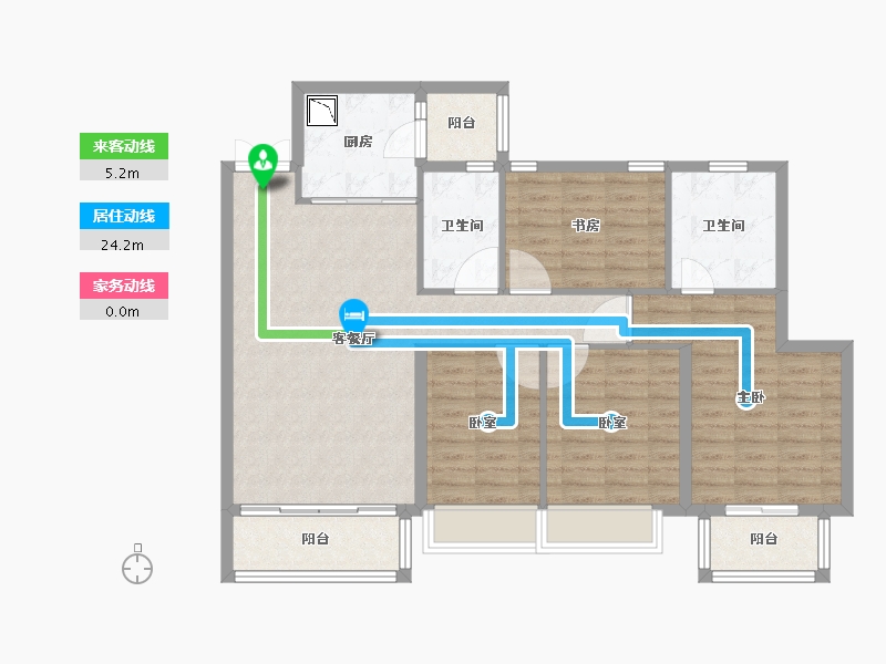 广东省-广州市-时代天韵-105.66-户型库-动静线