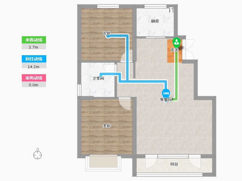 吉林省-长春市-大众置业净月深水湾-73.24-户型库-动静线