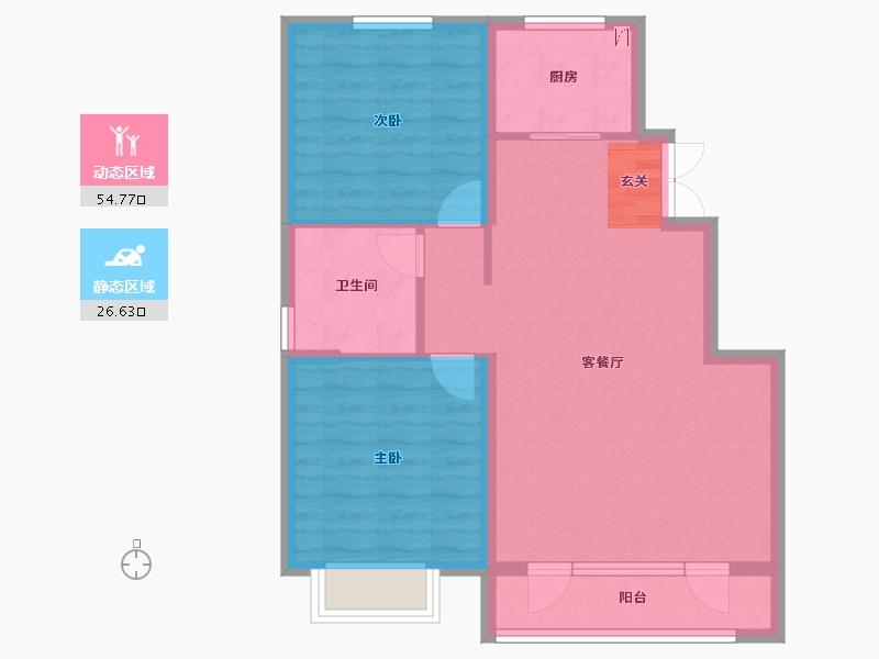 吉林省-长春市-大众置业净月深水湾-73.24-户型库-动静分区