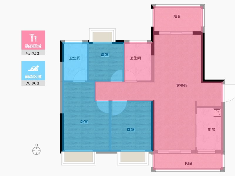 广东省-广州市-新力龙湾-91.00-户型库-动静分区