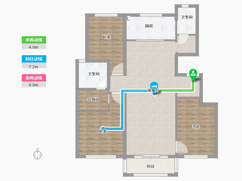 河南省-郑州市-融创城开瓏府-101.99-户型库-动静线