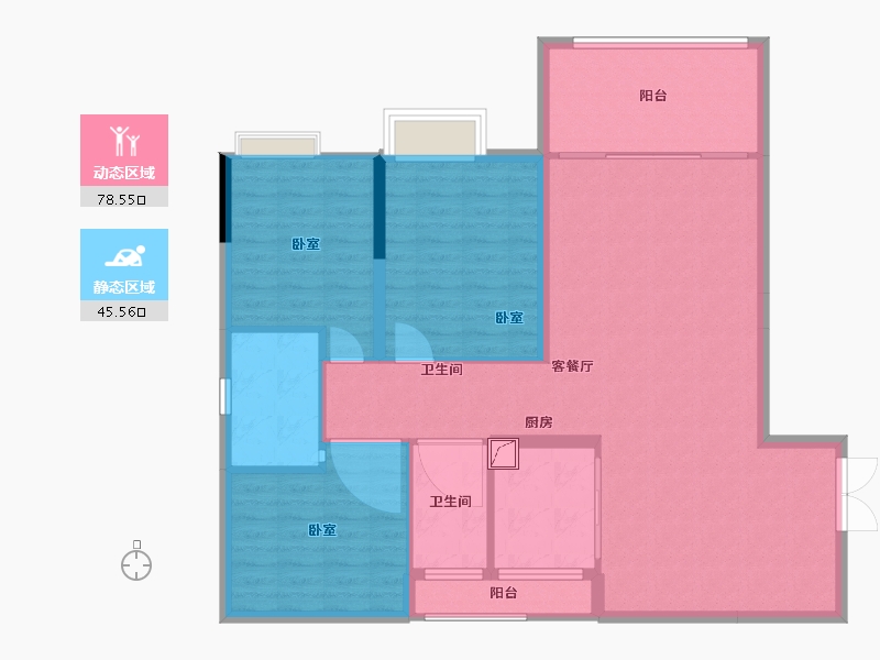 湖南省-郴州市-德润龙庭-113.01-户型库-动静分区