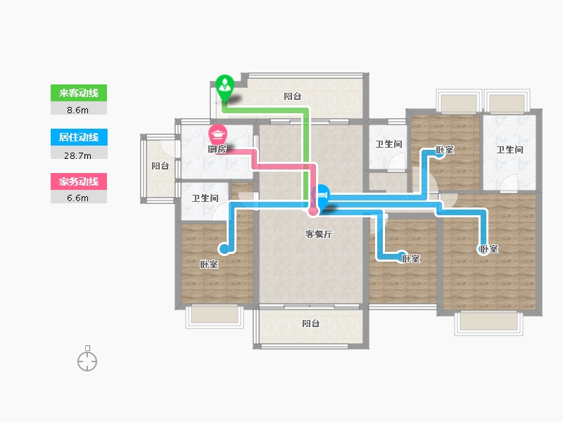 广东省-广州市-南沙星河丹堤-138.05-户型库-动静线