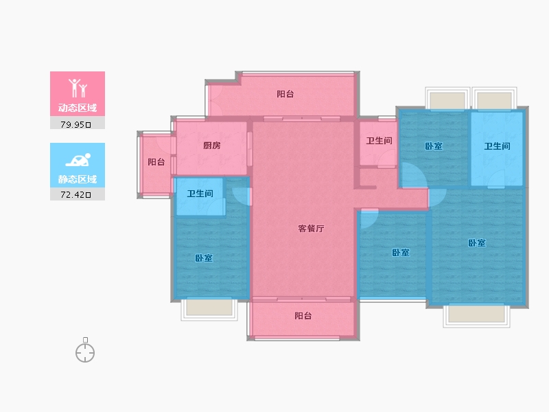 广东省-广州市-南沙星河丹堤-138.05-户型库-动静分区