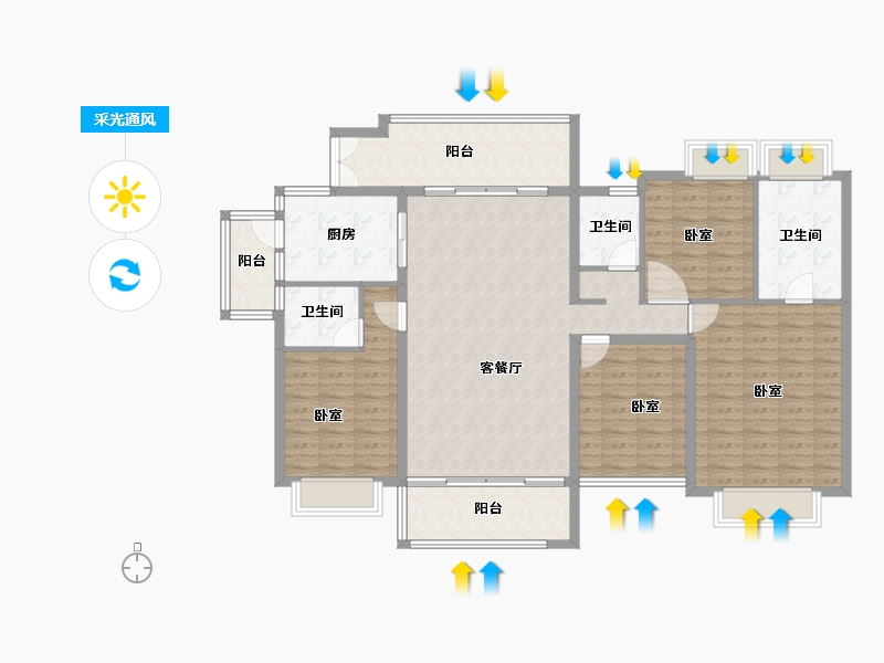 广东省-广州市-南沙星河丹堤-138.05-户型库-采光通风