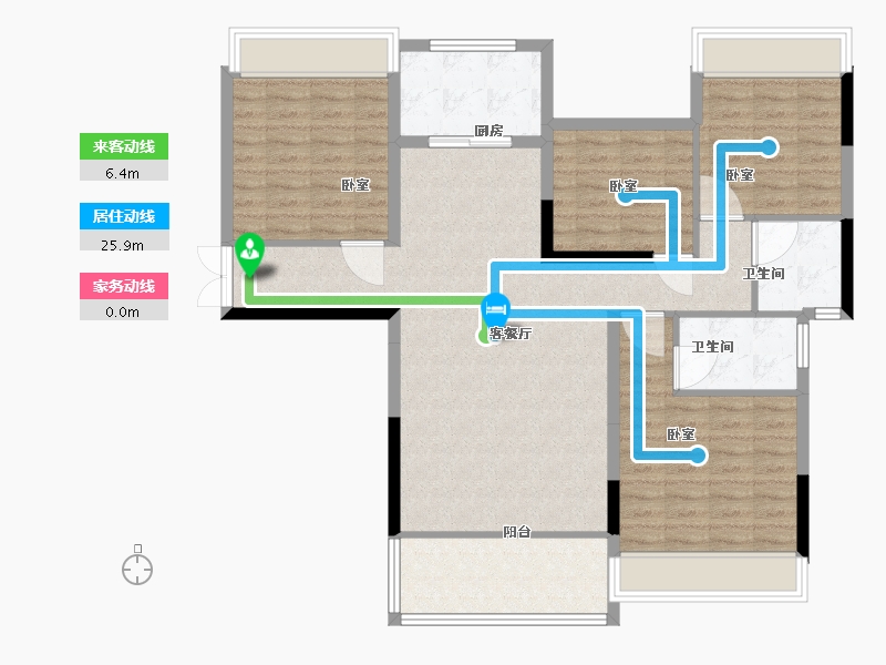 湖南省-郴州市-东方锦绣庄园-110.01-户型库-动静线