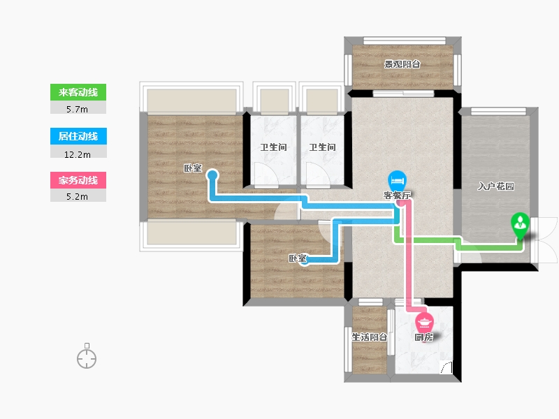 广东省-湛江市-华双济海花园-74.20-户型库-动静线