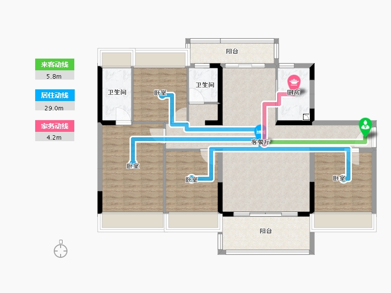 广东省-广州市-碧桂园翡翠山-114.00-户型库-动静线