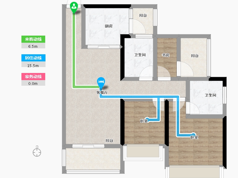 广东省-湛江市-奥园悦时代-82.00-户型库-动静线