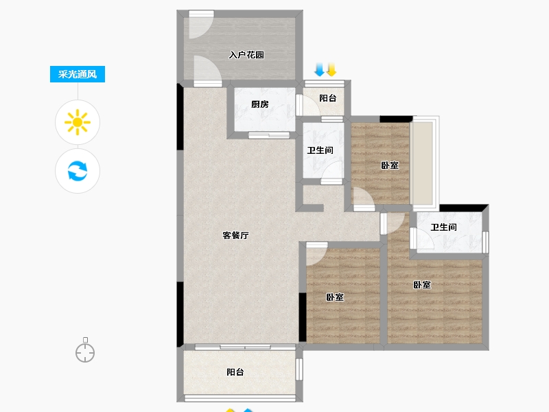 广东省-湛江市-樟树湾金樟水岸-99.00-户型库-采光通风