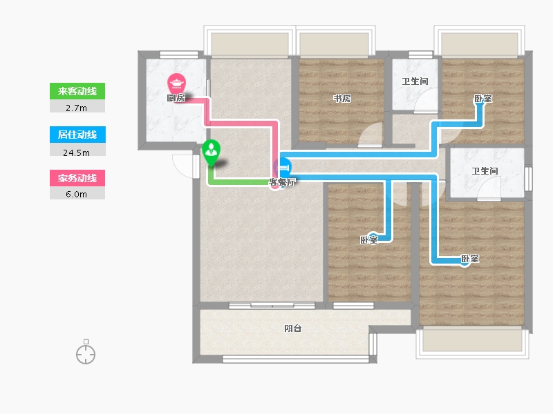 湖北省-孝感市-力标·澴河壹号院-98.43-户型库-动静线