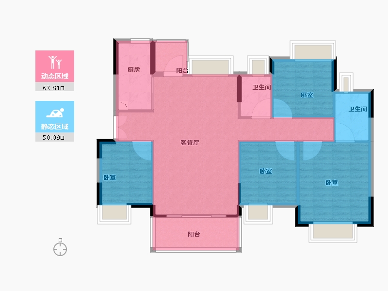 广东省-广州市-南沙星河丹堤-104.00-户型库-动静分区