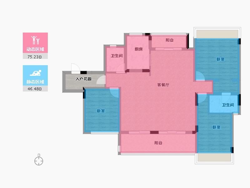 广东省-佛山市-保利云上西棠-114.00-户型库-动静分区